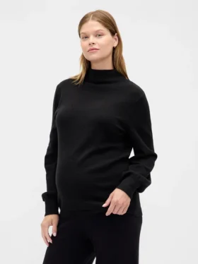 Swetr ciążowy z golfem z materiału CashSoft