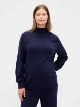 Swetr ciążowy z golfem z materiału CashSoft
