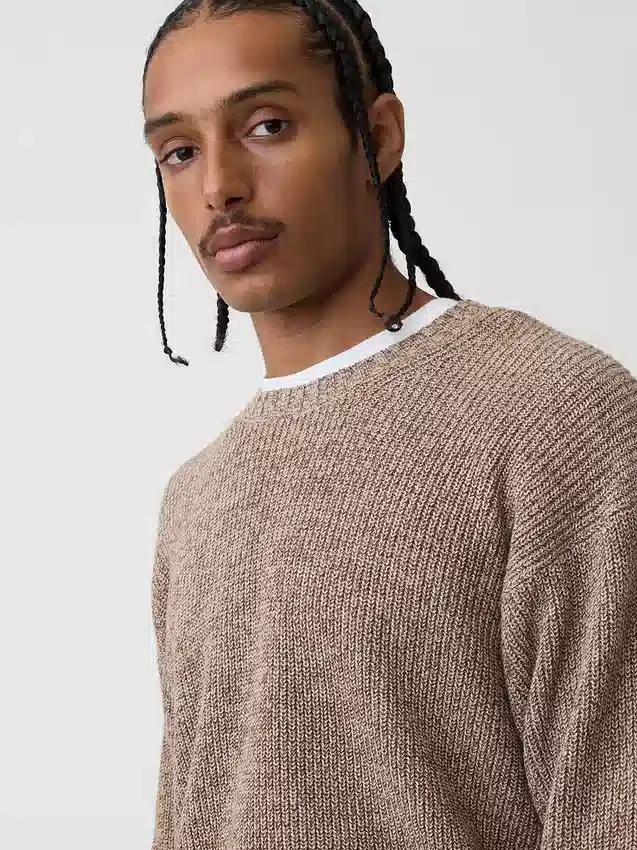 Swetr o luźnym kroju w stylu Shaker
