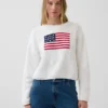 Swetr oversize w stylu amerykańskim, 100% bawełna