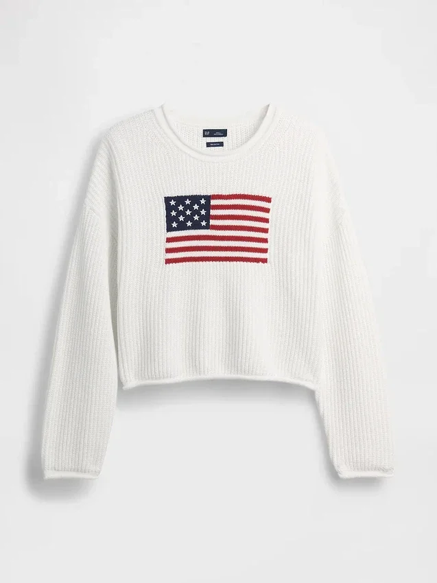 Swetr oversize w stylu amerykańskim, 100% bawełna