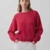 Swetr oversize w stylu crop top, 100% bawełna