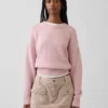 Swetr oversize w stylu crop top, 100% bawełna