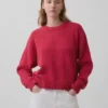 Swetr oversize w stylu crop top, 100% bawełna