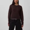 Swetr oversize w stylu crop top, 100% bawełna
