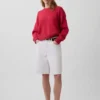 Swetr oversize w stylu crop top, 100% bawełna