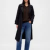 Swetr oversize z dekoltem w serek z dzianiny CashSoft