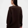 Swetr oversize z dekoltem w serek z dzianiny CashSoft