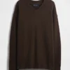 Swetr oversize z dekoltem w serek z dzianiny CashSoft