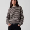 Swetr oversize z golfem, 100% bawełna