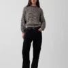 Swetr oversize z golfem, 100% bawełna