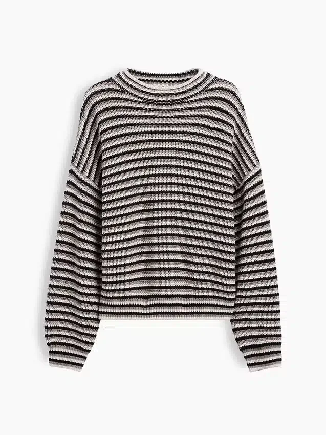 Swetr oversize z golfem, 100% bawełna