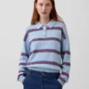Swetr polo o luźnym kroju, 100% bawełna