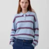Swetr polo o luźnym kroju, 100% bawełna