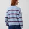Swetr polo o luźnym kroju, 100% bawełna