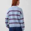 Swetr polo o luźnym kroju, 100% bawełna