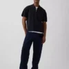 Swetr polo oversize z kieszenią i zamkiem do połowy