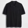 Swetr polo oversize z kieszenią i zamkiem do połowy