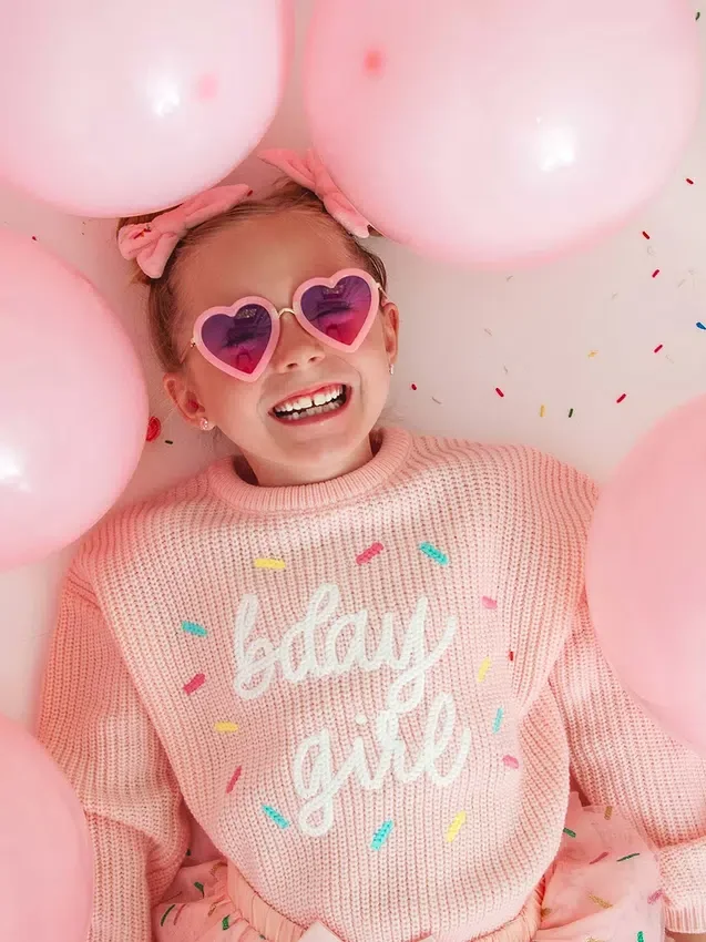 Swetr z dzianiny „Sweet Wink Dziewczynka Sprinkle”