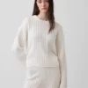 Swetr z dzianiny warkoczowej CashSoft w stylu oversize