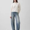 Swetr z dzianiny warkoczowej CashSoft w stylu oversize