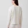 Swetr z dzianiny warkoczowej CashSoft w stylu oversize