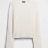 Swetr z dzianiny warkoczowej CashSoft w stylu oversize