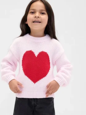 Swetr z okrągłym dekoltem dla niemowląt i Maluchów