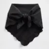 Szalik typu bandana z 100% bawełny z ażurowymi wykończeniami