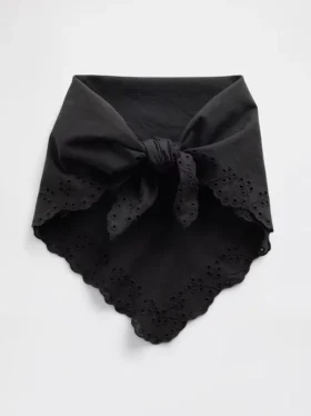 Szalik typu bandana z 100% bawełny z ażurowymi wykończeniami