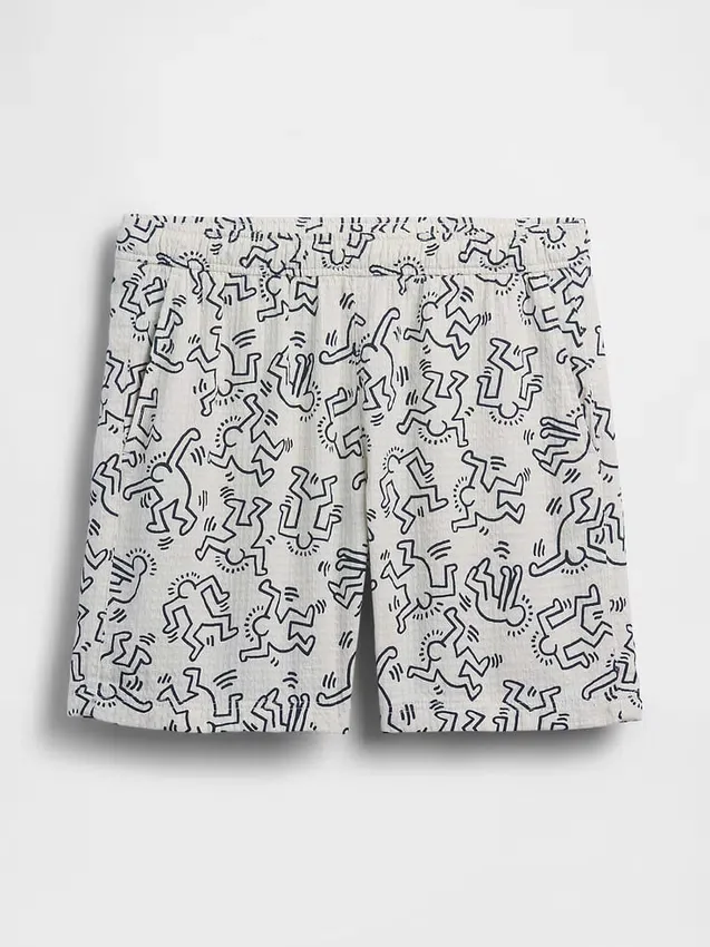 Szorty „Keith Haring” z fakturą