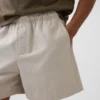 Szorty o luźnym kroju z mieszanki lnu, długość 5,5"