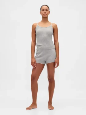 Szorty z wełny boucle CashSoft