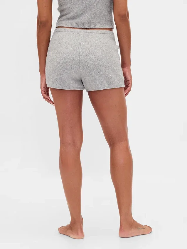 Szorty z wełny boucle CashSoft