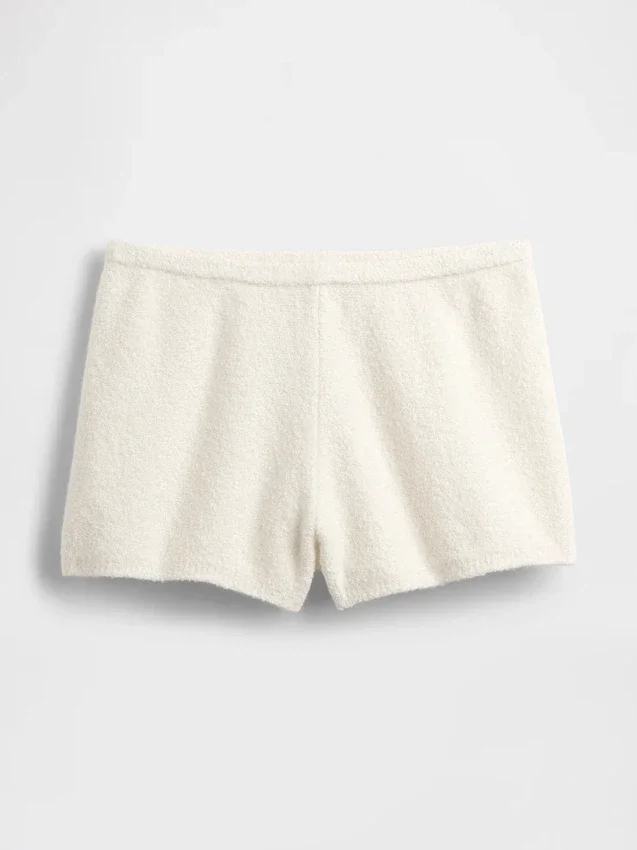 Szorty z wełny boucle CashSoft