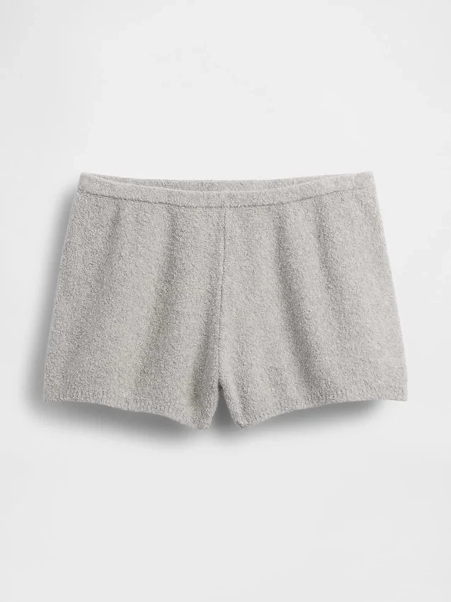 Szorty z wełny boucle CashSoft