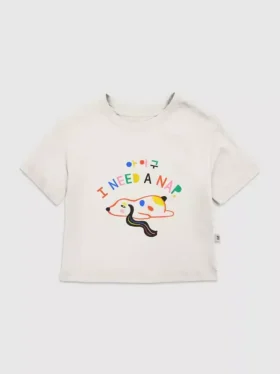 T-shirt dla malucha z nadrukiem „Śpiący szczeniak”