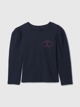 T-shirt dla niemowląt i maluchów z bufiastymi rękawami do łączenia z innymi ubraniami