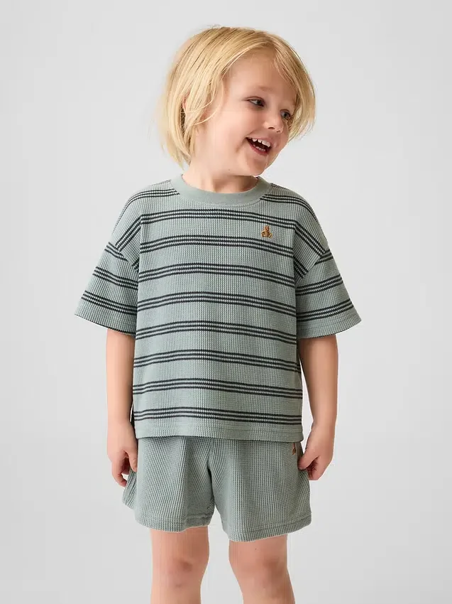 T-shirt dla niemowląt i maluchów z dzianiny waflowej
