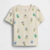 T-shirt dla niemowląt i maluchów z nadrukami do łączenia i dopasowywania oraz kieszenią