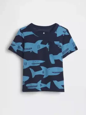 T-shirt dla niemowląt i maluchów z nadrukami do łączenia i dopasowywania oraz kieszenią