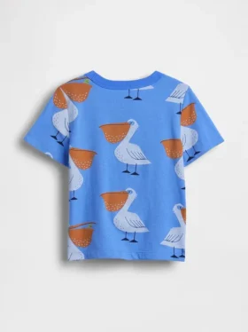 T-shirt dla niemowląt i maluchów z nadrukami do łączenia i dopasowywania oraz kieszenią