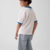 T-shirt dziecięcy „Get Blue” z logo w luźnym kroju