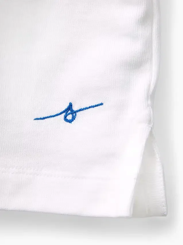 T-shirt dziecięcy „Get Blue” z logo w luźnym kroju
