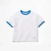 T-shirt dziecięcy „Get Blue” z logo w luźnym kroju