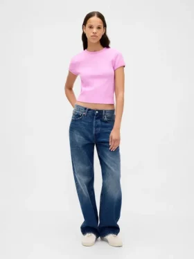 T-shirt dziecięcy z dzianiny waflowej
