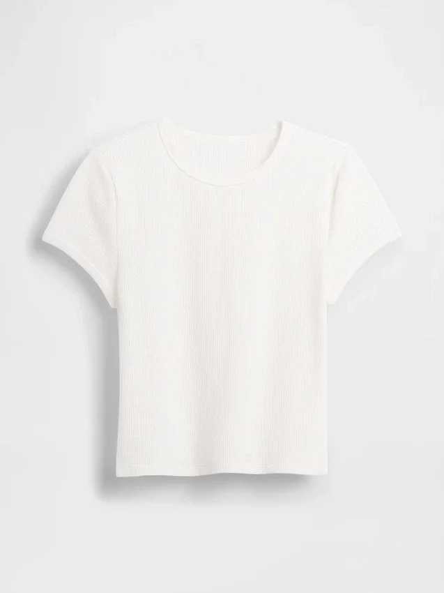 T-shirt dziecięcy z dzianiny waflowej