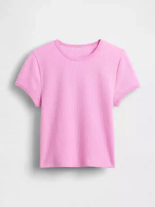 T-shirt dziecięcy z dzianiny waflowej