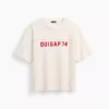T-shirt Ouigap z logo, gruba, o skróconym kroju