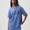 T-shirt piżamowy oversize z logo Nap